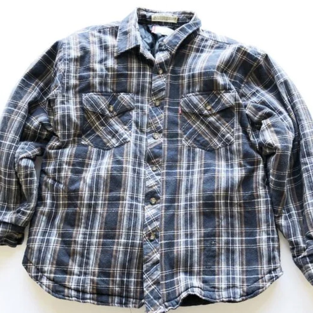 Classic Men's Blue Plaid Flannel Shirt